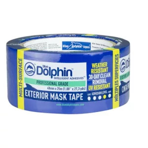 Blue Dolphin kültéri festő-maszkoló szalag UV-álló, KÉK-30 napos, 48mm x 25m